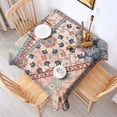 thumbnail image 2 of Multicolor Ethnic Patchwork Pattern Square Tablecloth,Waterproof Square Table Cover,Wipeable Spillproof Washable Table Cover for Home Kitchen Party Decor 60"x60"(152x152cm), 2 of 6