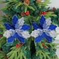 thumbnail image 4 of YOHAVEN Christmas Flower Sequin Decoration, Cutout Holiday Floral Arrangement with Lace Bells and Glitter for Table Mantle Tree Display, Elegant Festive Home Decor Accent, 4 of 6