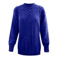 thumbnail image 4 of Women's Cable-Knit Crew Neck Sweater - Warm Cozy Cold Weather & Casual Wear, 4 of 6