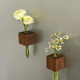 thumbnail image 3 of Guiexla Magnetic Refrigerator Vases Magnets Fridge Door Arrange Flower Decor Wood Glass Flower Bud Decor Cube Natural Plant-Based Vase, 3 of 8