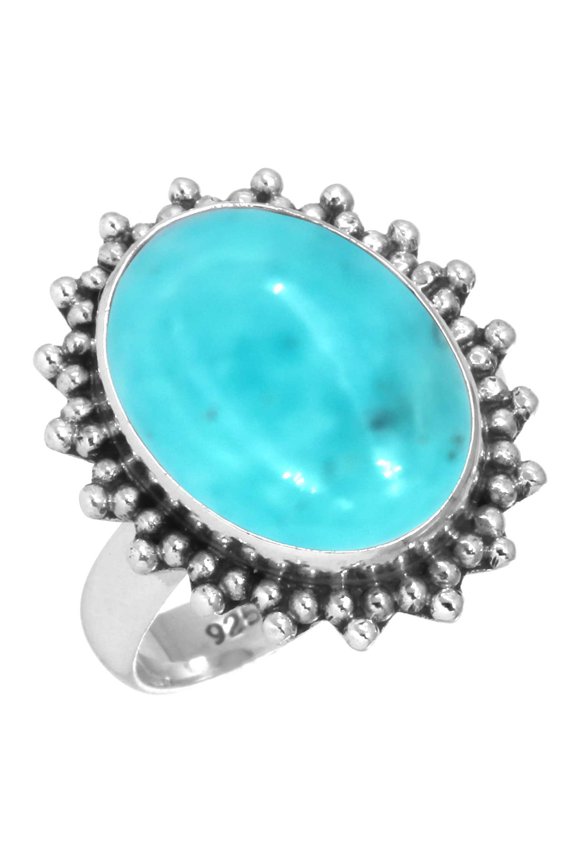Natural Smithsonite Ring 925 Sterling Silver Handmade Jewelry