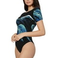 thumbnail image 2 of The Xecao Ocean Turtle Women's Crew Neck Body Suit, a short-sleeved bodysuit and basic swimsuit, both comfort and style for dating and daily life, 2 of 9