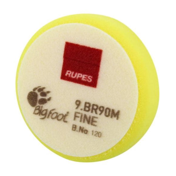 Rupes Tampons Rotatifs Fins Jaunes Offrent une Puissante Élimination des Défauts avec une Finition Raffinée et Brillante. 80 mm = 9.BR90M