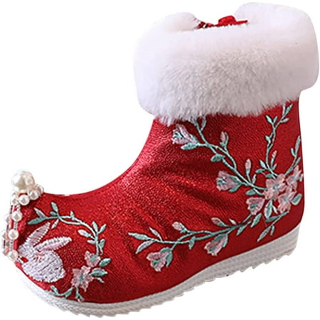 

QWZNDZGR Baby Boy Girl Snow Boots Waterproof Winter Warm Winter Warm Crib Shoes Plush Bow Ankle Boots Cozy Thermal Wrap Booties