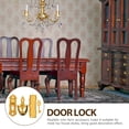 thumbnail image 2 of 1 Set Miniature Door Lock and Key Doorplate Door Knocker Set Tiny House Decoration, 2 of 8