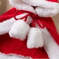 thumbnail image 4 of Luckky Pet Christmas Santa Cape & Hat Set, Red Velvet Pet Santa Cloak with White Plush Trim, Xmas Holiday Costume for Cats Small Dogs, Christmas Pet Outfit for Party Photo Props, 4 of 7