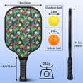 thumbnail image 3 of Pickleball Paddles Set,Pioneer Flower Floral Print Pattern Fiberglass Surface Pickleball Racket Set with 2 Indoor Outdoor Pickleball Balls and Pickleball Bag,Pickle-ball Equipment, 3 of 6