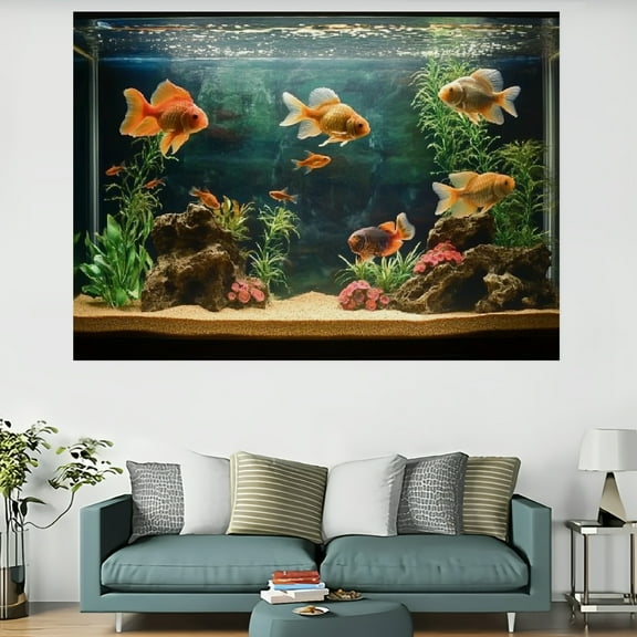 RKSupls Fish Tank Pattern Tapestry, Home Tapestry Suitable for Hanging for Decorative Wall Hanging, Decorative Bedroom, Living Room Decoration - 60x40in