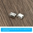 thumbnail image 5 of Uxcell Silver Tone Micro USB Type B Connector 5Pins Female Plug Socket 90 Degree 10 Pack, 5 of 6