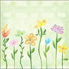 Creative Expressions 54'' x 108'' Plastic Tablecover, Watercolor Blooms
