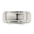 thumbnail image 4 of Auriga Sterling Silver 8 mm Flat with Step Edge Band for Mens Size 11.5, 4 of 6