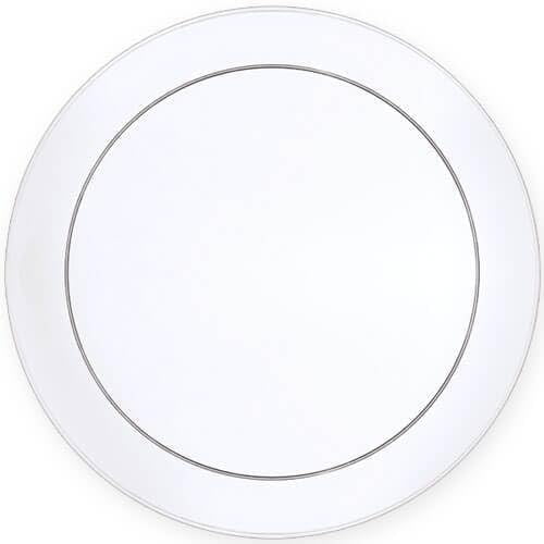 EcoQuality 9 inch Clear Round Dinner Plastic Plates – Disposable Elegant for Parties Weddings Catering Events Buffets Premium Sturdy for Hot and Cold Food Stylish Tableware (30)