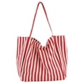 thumbnail image 4 of Bolso de hombro Yinane bolso de viaje a rayas Rojo a rayas para mujer verano fiesta al aire libre vacaciones, 4 of 8