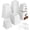 White, variant on Utopia Bedding 8 Piece Premium Adjustable Furniture Risers (4 High and 4 Short) - Heavy Duty Riser with Strong Space Saving for Beds, Tables, Chairs or Sofas (3, 5 or 8 Inch) - White