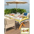 thumbnail image 5 of Outdoor Tablecloth with Umbrella Hole for Patio/Picnic/Party/Camping, Sunflower Waterproof Table Cloth Rectangle Table Cover Washable, Pink Yellow Floral Elegant Pastoral Botanical (60"x 120"), 5 of 8