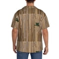 thumbnail image 5 of KLL Bamboo Raft Print Men's Shirt Short Sleeve Button Down Summer Cuba Beach Shirts- Small, 5 of 7