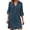 Navy, variant on Rutainlusire Women's Linen Shirt Dress Roll-Up 3/4 Sleeve Button Down Casual Loose Tunic Dress For Summer Beach Black L