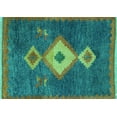 thumbnail image 1 of Ahgly Company Indoor Rectangle Southwestern Turquoise Blue Country Area Rugs, 8' x 10', 1 of 4