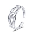 thumbnail image 2 of Hearth & Gear Double Layer Knot Line Ring Female European And Fashion Design Open Cold Style Ring Rings for Teens Girls Rings Teens Small Ring Pack Open Rings for Teen Girls Cool Rings for Girls Thick, 2 of 3
