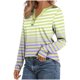 thumbnail image 4 of Ailaofu Womens Long Sleeve Tops Fall Button V Neck Graphic Shirts Dressy Casual Henley Tops Women Blouses, 4 of 5