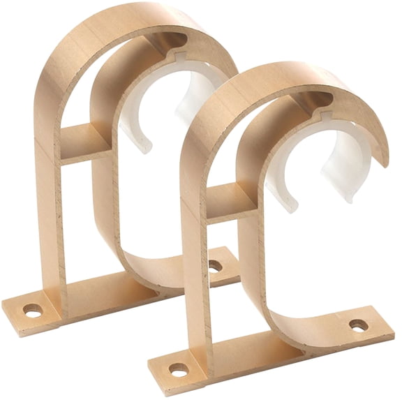 OUNONA 2-Pack Heavy Duty Curtain Rod Brackets, Strong Metal Curtain Rod Holders for Secure Window Treatments and Drapery Support