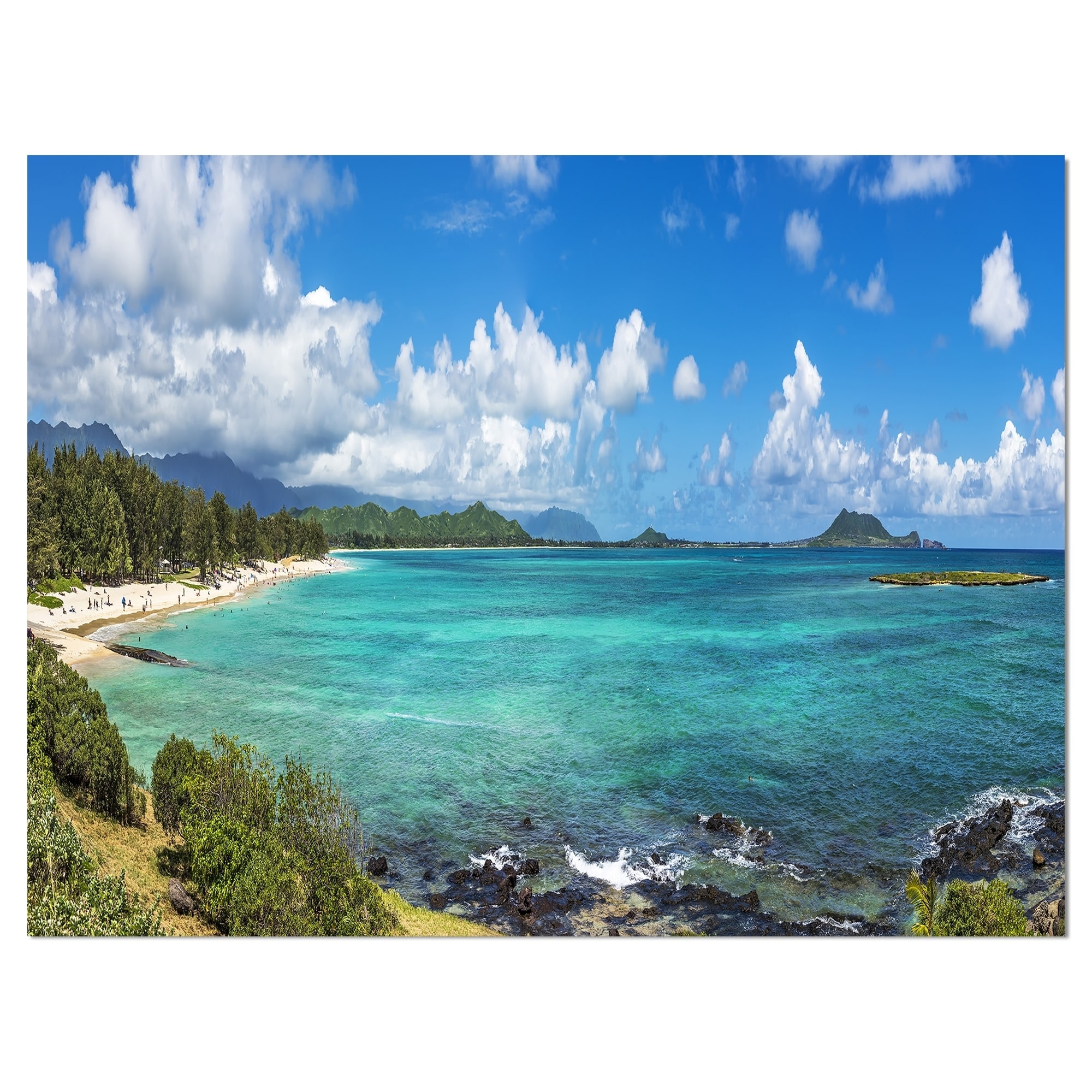 DESIGN ART Designart 'Kailua Beach in Oahu' Landscapes Sea & Shore