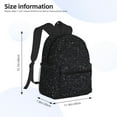 thumbnail image 4 of Daiia Black Glitter School Backpack for Men Women, Unisex Large Waterproof Bookbag Schoolbag Casual Daypack for High School/College/Teens/Travel/Work Black, 4 of 8