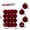 Wine, variant on 24Pcs Velvet Flocked Christmas Tree Ornaments, Brown Assorted Hollow & Embossed Hanging Baubles for Home Holiday Decor Christmas Ball Ornaments