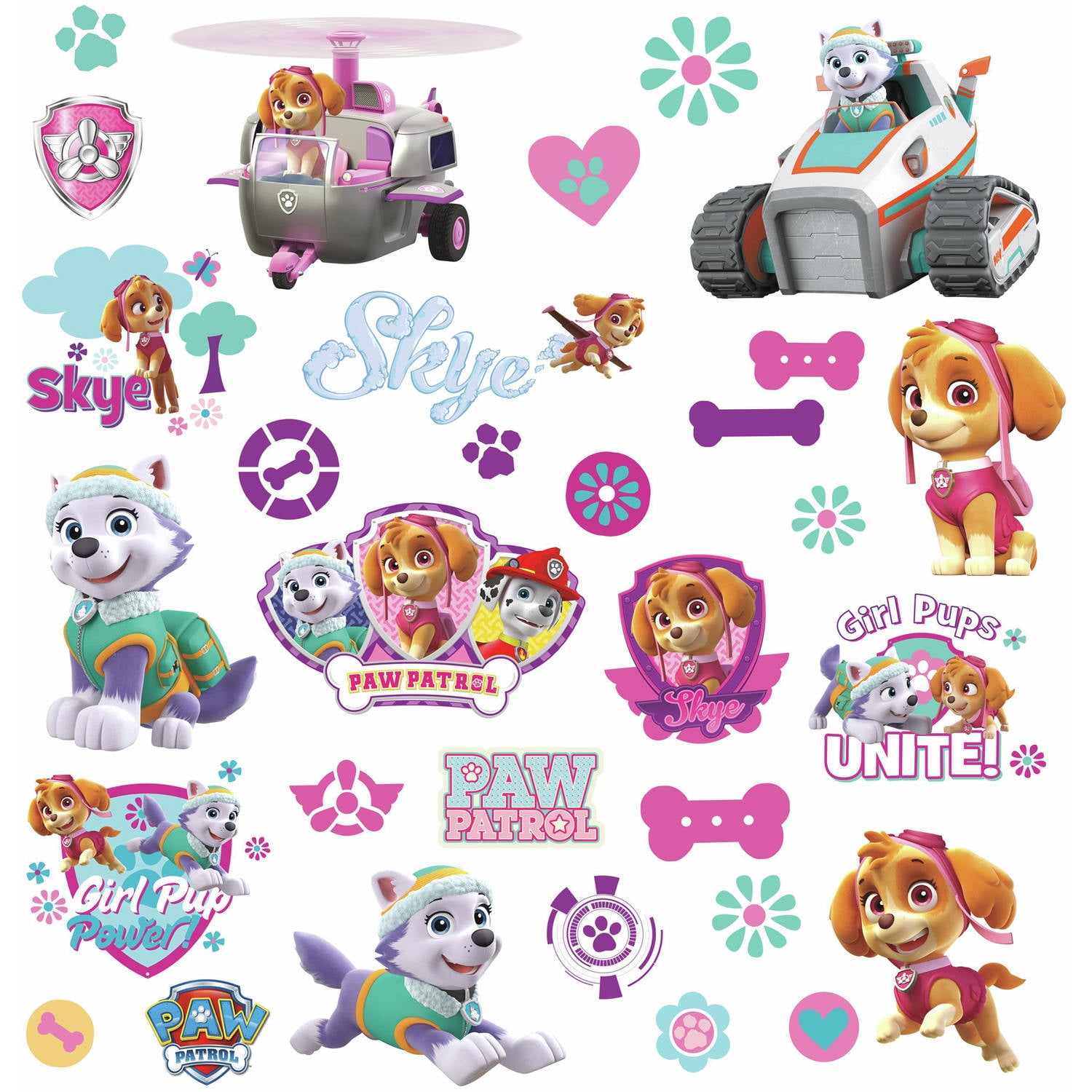 Bedroom Decor Stickers roommates paw patrol girl pups peel and stick wall decals Bedroom Decor Stickers roommates paw patrol girl pups peel and stick wall decals