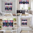 thumbnail image 6 of Purple Mountain Kitchen Curtains Sets for Windows 36 Inch Length, Modern Art Forest Rod Pocket Window Treatments Tier Curtains and Valances Set for Bedroom/Bathroom, 6 of 8