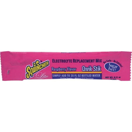 Sqwincher .11 Ounce Qwik Stik ZERO Instant Powder Concentrate Stick Raspberry Electrolyte Drink - Yields 20 Ounces (50 Each Per