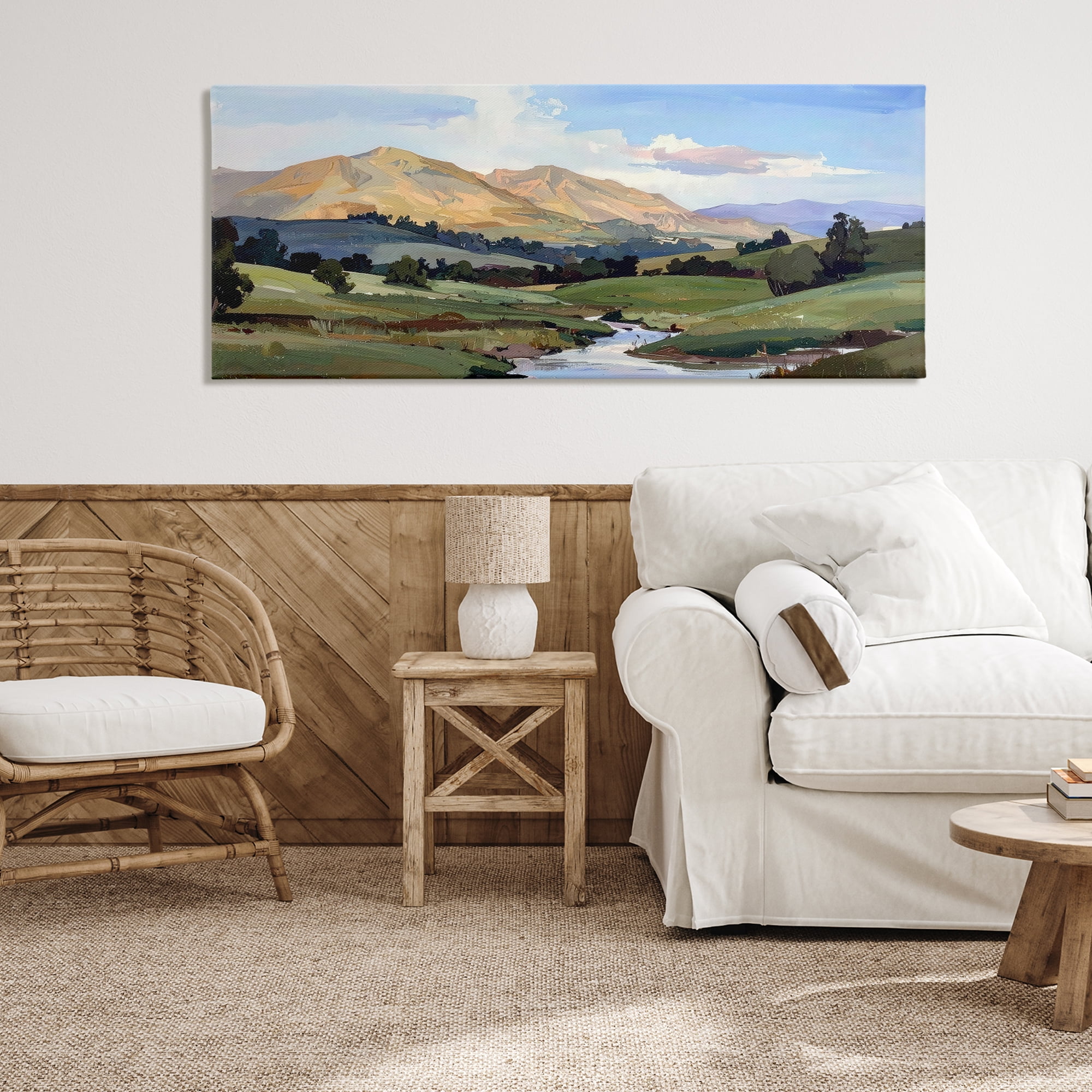 Stupell Industries Winding River Across Valley Canvas Wall Art, design by Alonza Saunders