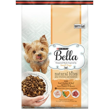 Purina Bella Natural Bites with Real Chicken & Beef Adult Dry Dog Food (12