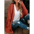 thumbnail image 3 of Sherrylily Women Chunky Popcorn Cardigan Open Front Boyfriend Batwing Fuzzy Knit Coat, 3 of 7