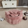 thumbnail image 4 of oversized round chair, fluffy modern sofa bed for living room, relaxation room and projection room, wide armchair chaise longue armchair with pillows, 4 of 8