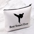 thumbnail image 6 of Karate Instructor Sensei Gift Best Sensei Ever Makeup Bag Martial Arts Teacher Cosmetic Pouch Travel Toiletry Case Karate Teacher Thank You Gift Martial Arts Gift, 6 of 7