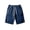 AB220 Navy, variant on Mens Casual Shorts Solid Color Elastic Waist Straight Leg Shorty Breathable Soft Male Daily Work Office Shorts Light Blue Size S