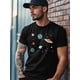 thumbnail image 4 of Camisetas de manga corta con diseño de estrellas del universo espacial para hombre, camisetas de cuello redondo, 4 of 7