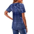 thumbnail image 4 of Fantaslook Blouses for Women Dressy Casual V Neck Pleated Tunic Tops Summer Short Sleeve Boho Shirts, 4 of 7