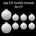 thumbnail image 3 of Sleetly Large White Christmas Ball Ornaments for Trees, 4.72", 8pk, 3 of 5