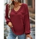 thumbnail image 1 of Camisa de Manga larga para mujer Nikou cuello en V alta capacidad, 1 of 8