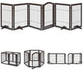 thumbnail image 2 of Unipaws Freestanding Pet Playpen, 6 Panels, Espresso, 2 of 7