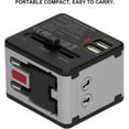 thumbnail image 5 of Universal Travel Adapter,international Power Adapter With 2 Usb Ports,100v To 240v Plug Charger For 220 Countries(gray), 5 of 5