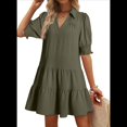 thumbnail image 1 of Vestido Plisado de Corta para Mujer, Color Verde , Talla S, 1 of 5