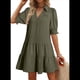 thumbnail image 1 of Vestido Plisado de Corta para Mujer, Verde , Talla L, 1 of 5