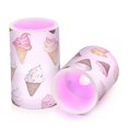 thumbnail image 7 of Yayeee Flameless Candles with Remote Flickering Battery Operated Multi Color Changing, Ice Cream Pattern, 7 of 7