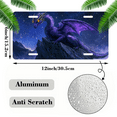 thumbnail image 2 of 1 Pcs 2D Flat License Plate Covers & Frames, Purple Dragon on Rock For Decorative Front, Waterproof For Decoration Aluminum License Plate Covers & Frames Cover For Men Women, 12" X 6", 2 of 7