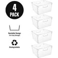 thumbnail image 3 of Large  Plastic Storage Bins for Kitchen, Pantry, Laundry &, 3 of 5