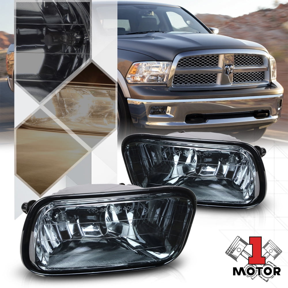 Smoke Tinted Lens Fog Light OE Bumper Lamp for 09-12 Dodge Ram 1500