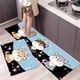 thumbnail image 4 of Alfombra de cocina antideslizante con estampado de dibujos animados, alfombra lavable para la entrada del hogar, alfombra para la puerta de la sala de estar, alfombra para el dormitorio, 4 of 5
